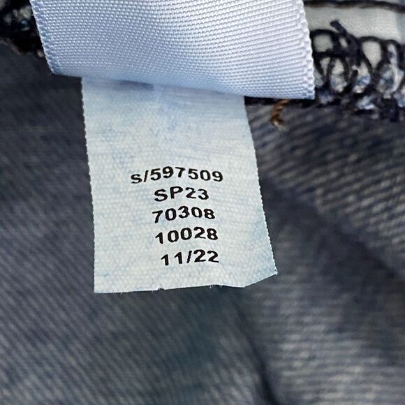 LOFT 2023 High Rise Wide Leg Exposed Button Fly Crop Jeans Women's Size 6 - Picture 7 of 10